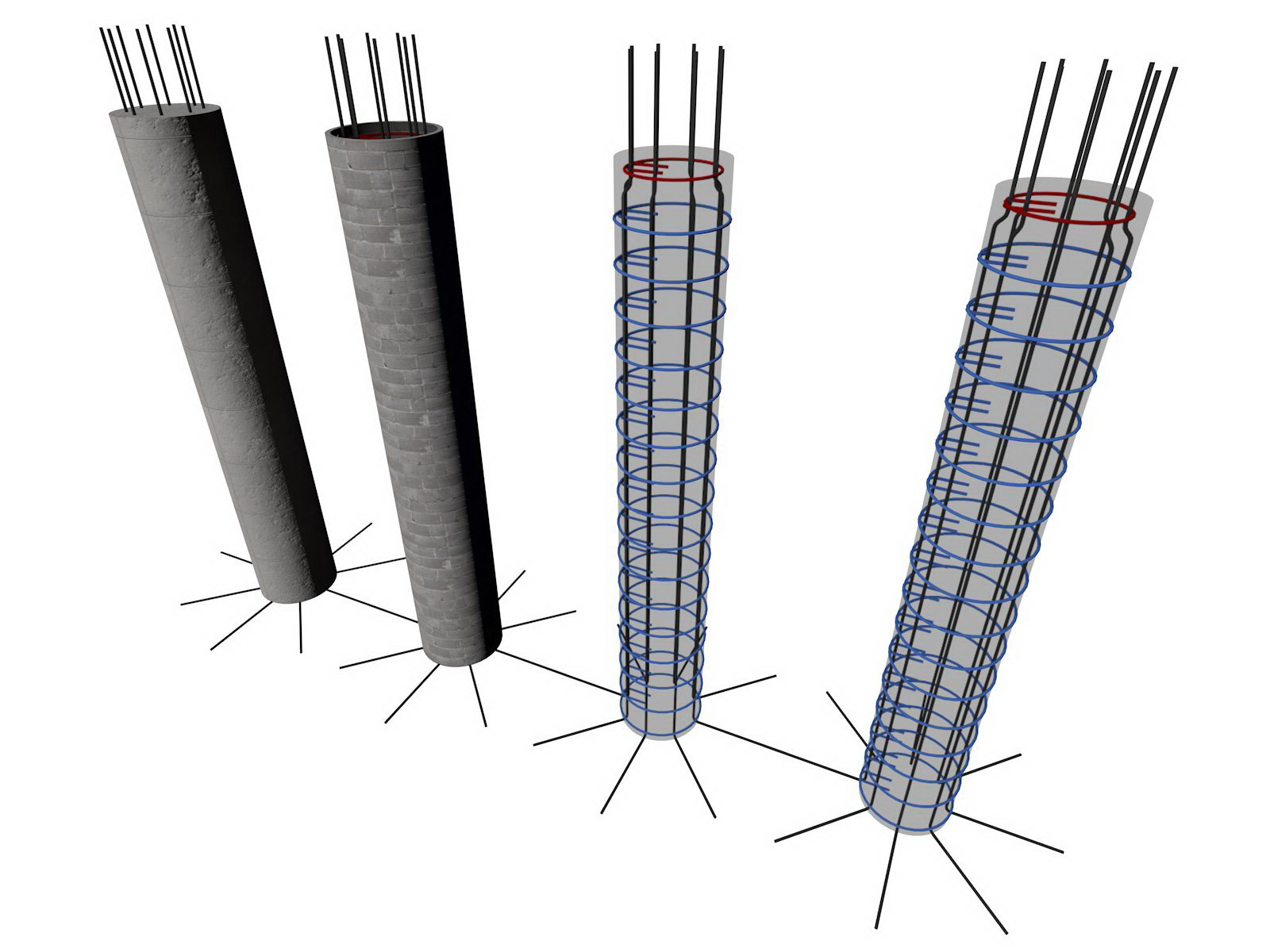Армирование железобетонных колонн: схемы, нормы, технология работ